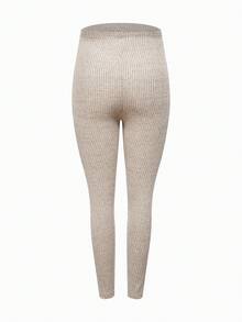 Modmama Umstandsleggings Einfarbig mit verstellbarem Bund, Rippstrick - Schwarz - Übersicht 8