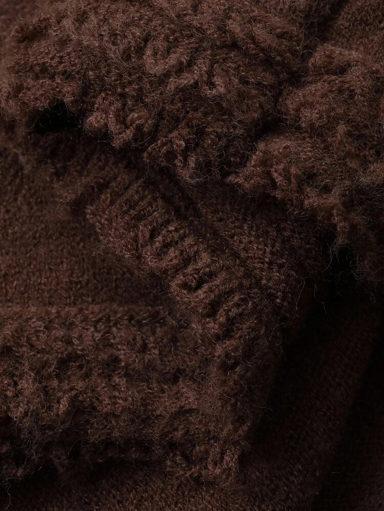 Women's Casual Studded Fringed Sweater, Autumn
