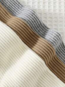 Cozy Pixies Set da 3 pezzi di maglie a collo alto a costine, a maniche lunghe, in colore unito, come strato base per ragazzi