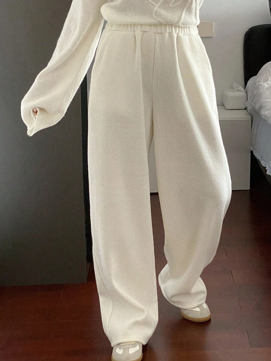 Livesso Quần vải họa tiết thường ngày cho nữ, mùa thu - Xám - Xem 1