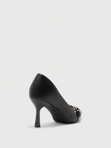 CUCCOO BIZCHIC Black Pointed Toe High Heel Pumps, Sexy Stiletto Heels For Women, Suitable For Outdoor, Commute, Party, Banquet For Christmas Spring Shoes - Black - View 8