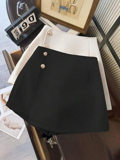 Franclia 女式高端纽扣设计裙裤