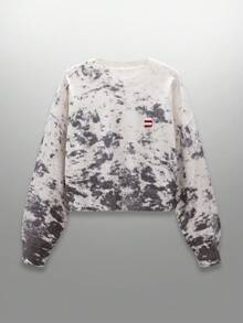 NEON BLANC Maglione casual da uomo con stampa Tintura a nodi, spalle cadenti, taglio ampio e corto, adatto per l'autunno