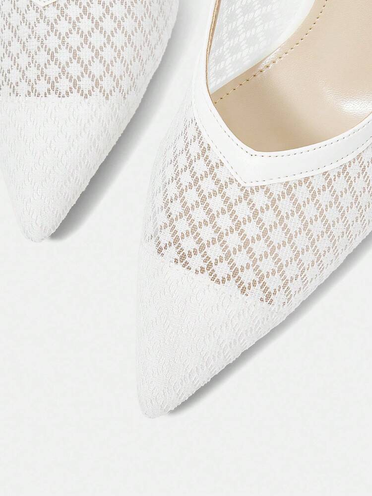 CUCCOO HITCHD Women's Fashionable & Elegant Silver Sparkling Rhinestone Pointed Toe Stiletto High Heel Shoes, Suitable For Wedding, Bridesmaid, Party, Banquet, Date, Holiday, Christmas, New Year, Valentine's Day, Comfortable