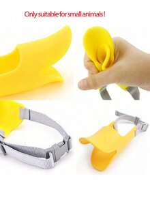 1pc Anti Bite Duck Mouth Shape Dog Mouth Covers, Soft Duck Silicone Mouth Cover With Adjustable Strap, Small Medium Dogs Muzzle Masks Best For Prevent Barking, Biting, And Chewing