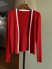 GlowEve New Stylish Minimalist Cardigan, Versatile European And American Chic Knit Top