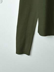 GlowEve 女士长袖新款欧美风百搭简约时尚针织开衫 - 軍綠色 - 查看 5