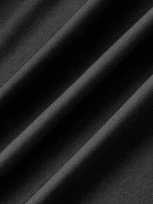 SHEIN MOD 2pcs Women's Casual Minimalist Ruched Bodycon Mini Skirt Set,Halloween Costumes,Vacation Outfits Women,2000s Clothes, Costume - Multicolor - View 3