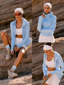 GLOWMODE Kurtka polarowa X Discovery Winter Rush Wodoodporna, wiatroodporna, długość do bioder, otwory na kciuki, kieszenie na zamek, regulowany kaptur, kurtka turystyczna, trening, outdoor, jesień, zima, codzienna, codzienna