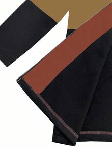 EMERY ROSE Áo khoác trùm đầu thường ngày cổ khóa kéo màu tương phản mùa thu dành cho nữ - Nhiều màu - Xem 8