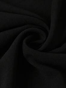 EMERY ROSE Plus Size Women Solid V-Neck Roll Sleeve Blouse,Western Wear Women - Black - View 6