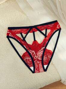 SpicyHot 1pc Sexy Red Lace Extreme Bondage Series Thong - Red - View 6