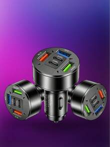 100W 3USB 2Type-C Car Charger Fast Charging PD QC3.0 USB C Car Phone Charger Type C Adapter In Car Compatible With Iphone