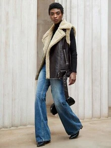 Aveloria Modichic New Fashionable Versatile Women Casual Loose Faux Fur Vest Jacket - Brown - View 3