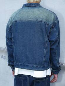 Claim Dot 男士复古牛仔两件套休闲夹克和阔腿裤，春秋季