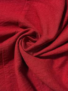 Florisole 女式 V 领前系带长袖连衣裙 - 紅色 - 查看 6