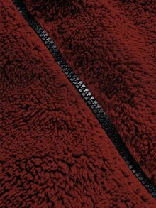 PAVTROS Áo khoác nam trơn thêu đa năng, phong cách Thu/Đông, Grunge, Giáng sinh, áo khoác lót giữ nhiệt - Đỏ - Xem 7