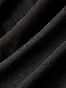 SHEIN MOD Metal Buckle Decor Ribbon Waist Ruched Black Jumpsuit,New Year's Eve, Christmas Clothes , Winter Clothes For Women,Party Outfit,Thanksgiving Outfit,Graduation, Elegant Jumpsuit For Women ,Chic Women's Jumpsuit - Black - View 4