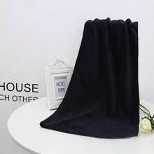 3pcs Microfiber Facial Cloths Fast Drying Washcloth 12inch X 12inch Absorbent Face Wash Cloth Soft Makeup Remover Cloths - Black - View 1