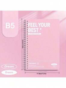 SHEIN A5/B5加厚线圈笔记本简约横线学习记录本精美手账本