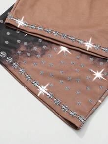 ROMWE MEN Men's Gothic Skeleton & Cross Print Zip-Up Hoodie Set With Sweatpants, Suitable For Autumn/Winter - Multicolor - View 3