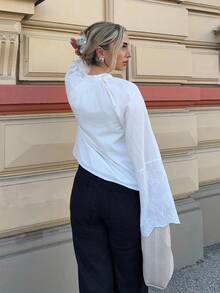 Jeta Ari Summer New Loose Casual Resort Style Women Shirts - Beige - View 2