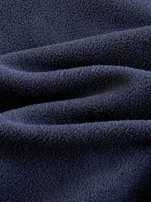 SWAVVY 男士海军蓝保暖连帽长袖运动衫，适合秋冬 - 寶藍色 - 查看 4