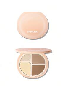 SHEGLAM Hypersculpt 提亮修容彩妝盤-Warm, 多用途啞光調色盤，適用於提亮、腮紅、修容、眼影和塑形粉 品牌 美容 化妝 化妝品 適合女性與女孩 完美搭配冬季 Y2K 時尚 流行 生日禮物 假期 派對準備就緒 最佳顏色