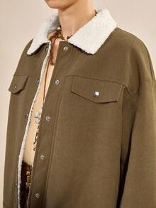 Chiquease Women's Casual Versatile Thermal Lined Jacket, Autumn/Winter - Brown - View 5
