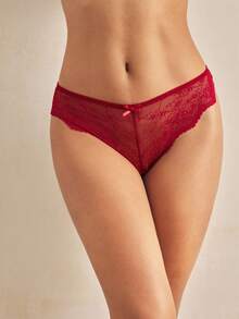 Charlaine 3pcs/Pack Women Lace Trim Panties - Multicolor - View 3