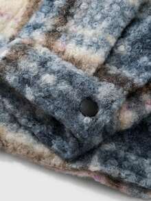 ROMWE MEN Prep 男士格纹羊毛街头美式连帽二合一夹克，秋冬