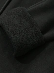 DAZY 女士保暖内衬圆领半拉链连帽T恤，秋季长袖女式上衣，保暖内衬，冬季 - 黑色 - 查看 6