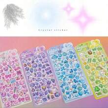 1Pc/2PCS 3D Embossed Stickers - Cute Cat, Dinosaur, Rabbit, Penguin Cartoon Animal Decorative Stickers, DIY Scrapbooking Material