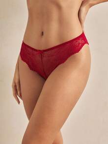 Charlaine 3pcs/Pack Women Lace Trim Panties - Multicolor - View 4