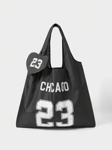 ROMWE Grunge Punk 1586325 时尚简约蕾丝数字印花图案大容量便携可折叠手提包带零钱包 - 彩色 - 查看 1