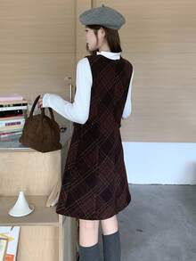 DAZY Women's Casual Plaid Sleeveless Dress, Autumn/Winter - Multicolor - View 6