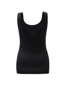 SHEIN 1pc Women Seamless Comfortable Sports Camisole Shapewear Tank Top Shapewear Top - Black - View 6