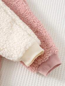 Cozy Pixies 4件套女婴卡通动物印花柔软针织圆领长袖运动衫和松紧腰裤套装 - 粉色 - 查看 7