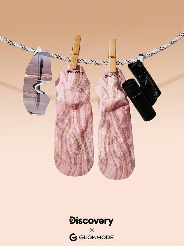 GLOWMODE X Discovery 1 para skarpetek do biegania w terenie bezszwowe, odprowadzające pot, oddychające, z siateczki, antypoślizgowe, z nadrukiem, do biegania, na wędrówki, na zewnątrz, do ćwiczeń, aktywne