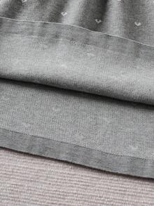 Sparklyn Young Girls' Cute Versatile Autumn/Winter New Sweet Heart Jacquard Dress With Ruffled Collar, Long-Sleeve Knit Dress For Festivals Fall - Grey - View 9