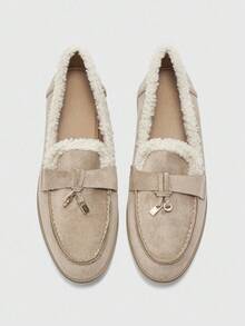 CUCCOO BIZCHIC Women's Casual Slip-On Flat Athletic Sneakers - Apricot - View 2