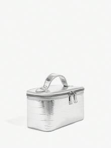SHEIN BAE Women's Silver Color Versatile Fashion Handbag For Daily Use - Silver - View 2