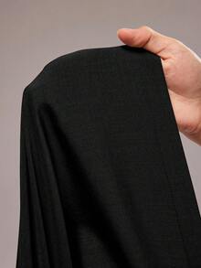 Rustia 大码女式两件套复古法式 V 领浪漫西装套装：修身背心和高腰松紧腰阔腿裤，适合日常穿着、返校季、返校派对 - 黑色 - 查看 7