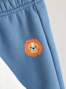 SHEIN 3pcs Toddler Boys Casual Long Sleeve Top, Sleeveless Jacket And Pants Set Fall Winter - Multicolor - View 5