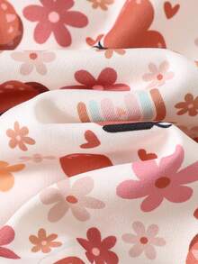 Cozy Pixies 2 pezzi Set di felpa a girocollo con maniche lunghe e volant con stampa floreale e farfalla e pantaloni a zampa con vita elastica per bambina