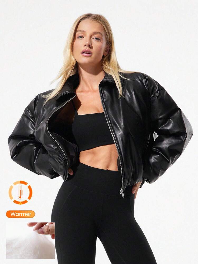 Frost Fit leichte, weiche und warme Strickbund-Jacke mit Retro-Ausschnitt, Taschen und Kunstleder, für Herbst und Winter, für den täglichen Lässig-Outdoor-Einsatz