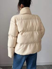 Elenzga Bufanda de cuello alto de ajuste regular para mujer, otoño/invierno - Albaricoque - Ver 2