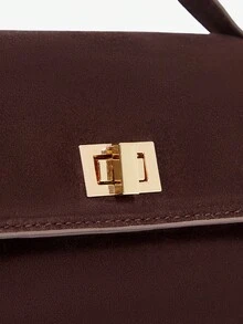 SHEIN SXY 女士，女式手提包，绒面革，棕色，钻石链装饰，时尚，奢华，优雅，简约，个性化，多功能，复古，复古，适合约会，日常，购物，下午茶，鸡尾酒会，派对，舞会，俱乐部，约会，生日，晚上，约会之夜，宴会