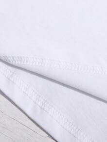 SHEIN 女式休闲度假风格 Mount Graphic Ringer 短袖 T 恤 - 白色 - 查看 5