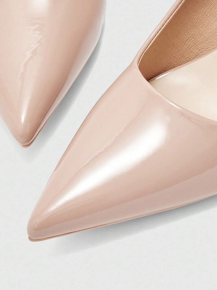 CUCCOO BIZCHIC Pointed Toe Slim High Heel Apricot Minimalist Comfortable Commute Daily Versatile Office Lady High Heel Pumps, Elegant Fashion Sexy High Heels Suitable For Work, Party, Banquet For Christmas - Apricot - View 7